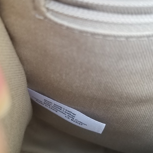 Talbot's denim look purse with red strap and removable crossbody - Picture 7 of 8